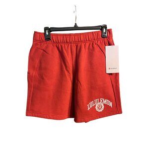 Lululemon Scuba Mid-Rise Oversized Shorts 7" Autumn Rust/Light Ivory Size S